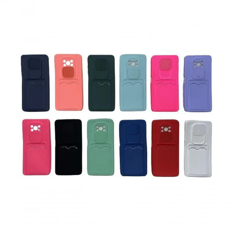 Capinha Silicone Xiaomi X3 6.67 Porta Cartão Aveludada Lilás - DELUZZ