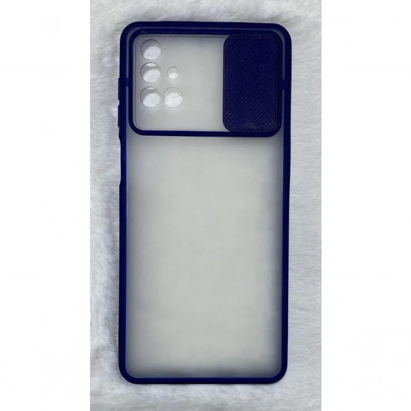 Capinha Silicone Câmera Samsung M51 6.7 Translúcida Azul - DELUZZ