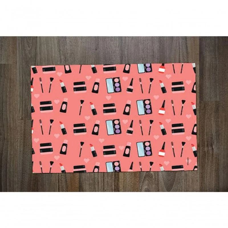 Jogo Americano 2 Unidades Retangular Neoprene Maquiagem