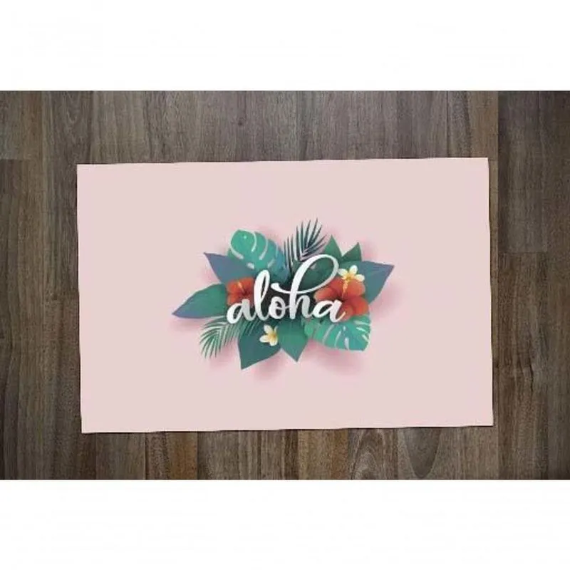 Jogo Americano 2 Unidades Retangular Neoprene Aloha