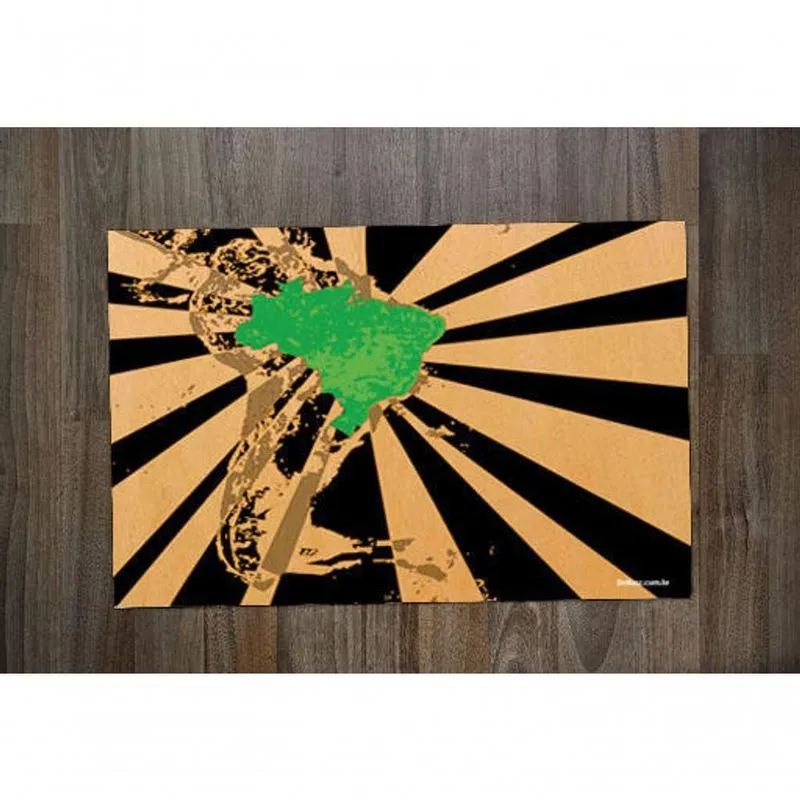 Jogo Americano 2 Unidades Retangular Neoprene Mapa Brasil