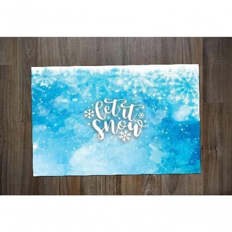 Jogo Americano 2 Unidades Retangular Neoprene Letit Snow