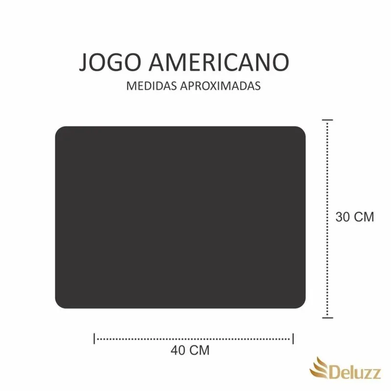 Jogo Americano 2 Unidades Retangular Neoprene Lhama