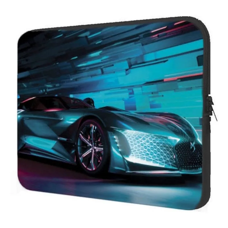 Capa Case Notebook 14 Personalizado Carro Tunado Tunnig Neon Azul