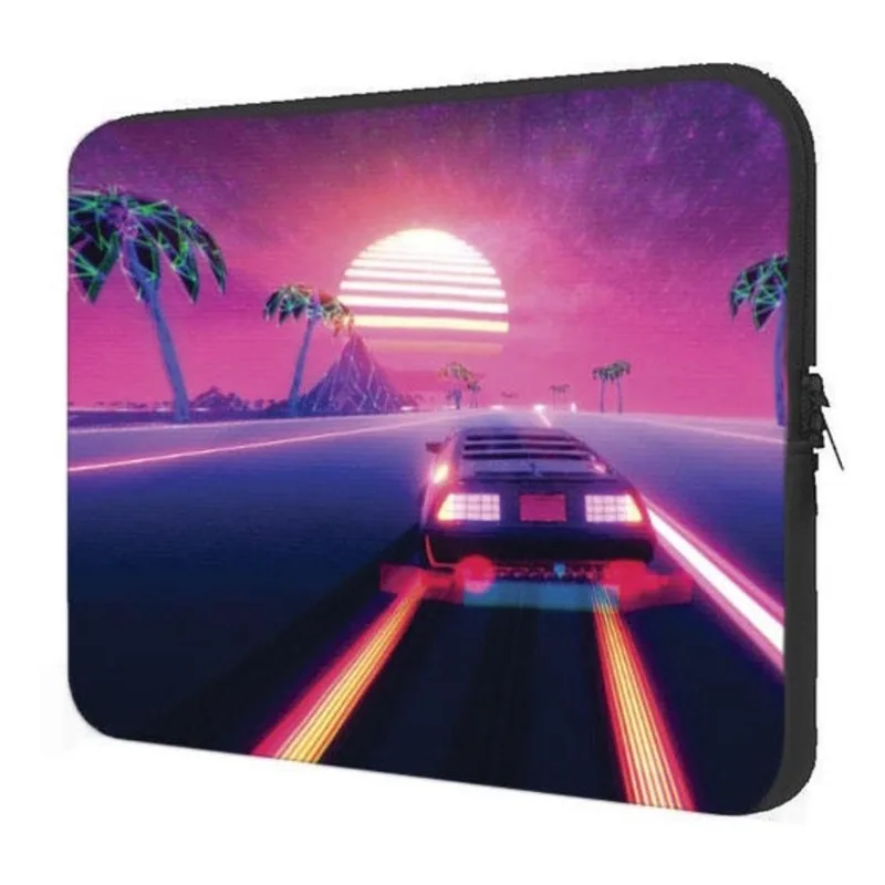 Capa Case Notebook 15.6 Personalizado Carro Tunado Tunnig Na Praia Pôr de Sol