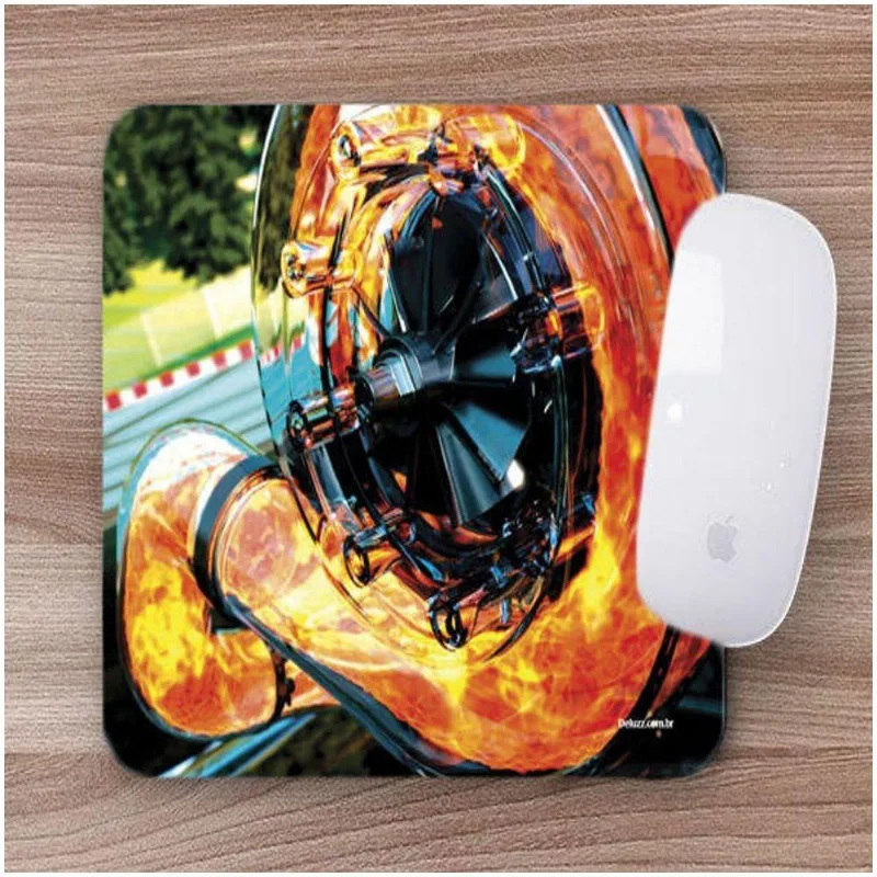 Mouse Pad Emborrachado Tunnig Turbo Pegando Fogo - DELUZZ