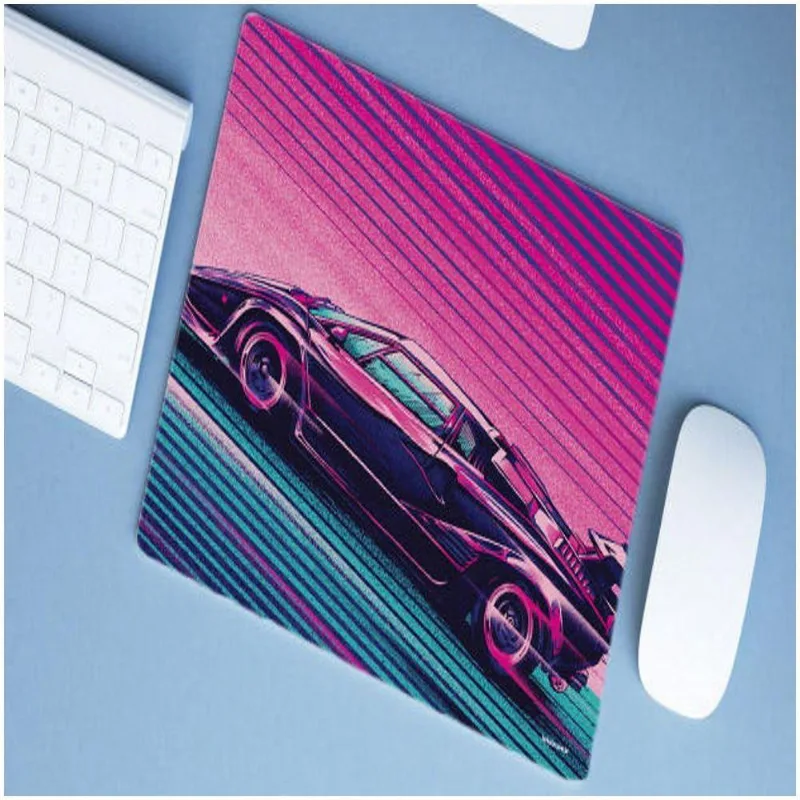 Mouse Pad Emborrachado Personalizado Grande Carro Tunado Tunnig Rosa E Azul - DELUZZ