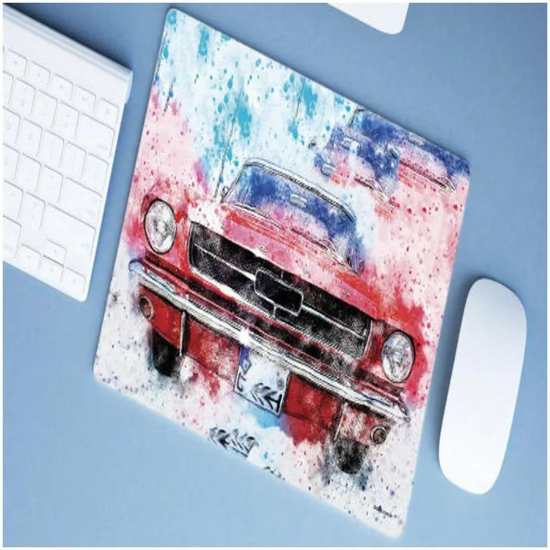 Mouse Pad Emborrachado Personalizado Grande Carro Tunado Tunnig Desenho Aquarela - DELUZZ