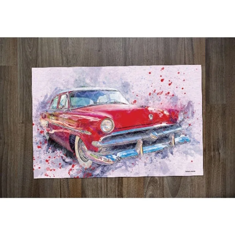 Jogo Americano Retangular Neoprene Personalizado Carro Tunado Tunnig Antigo