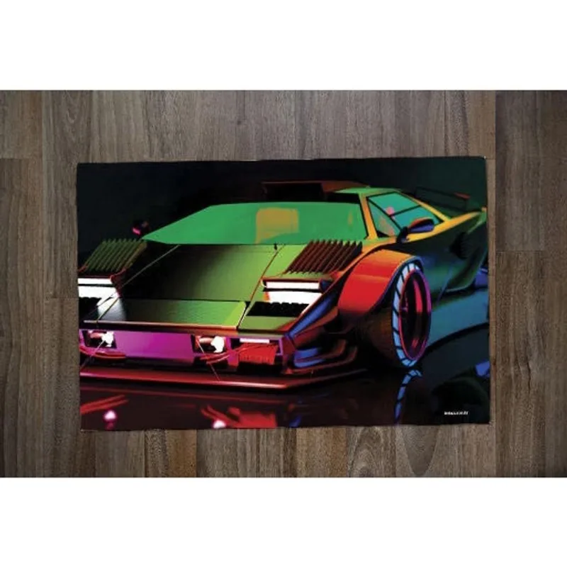 Jogo Americano Retangular Neoprene Personalizado Carro Tunado Tunnig Frutacor