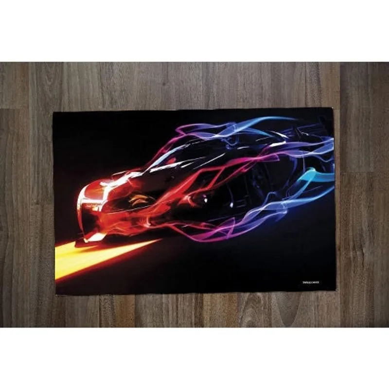 Jogo Americano Retangular Neoprene Personalizado Carro Tunado Tunnig Speed Neon - DELUZZ