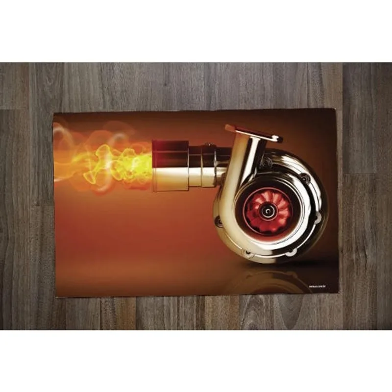 Jogo Americano Retangular Neoprene Personalizado Carro Tunado Tunnig Turbo Fire