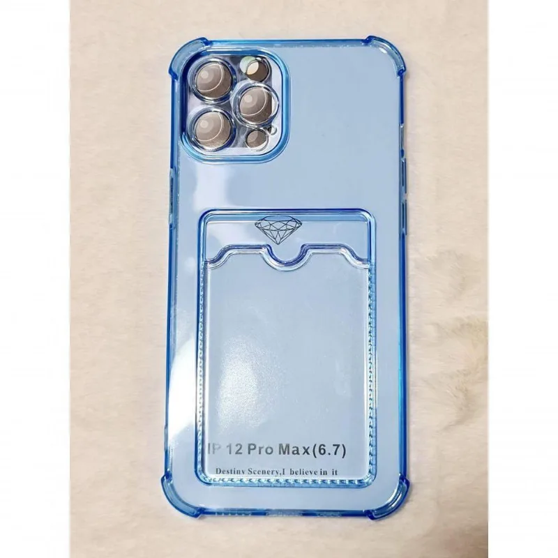 Capinha Iphone 12 Pro Max 6.7 Translucida Cores Azul Marinho