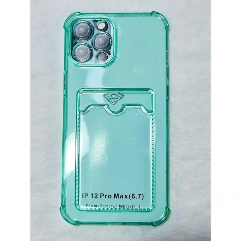 Capinha Iphone 12 Pro Max 6.7 Translucida Cores Verde - DELUZZ