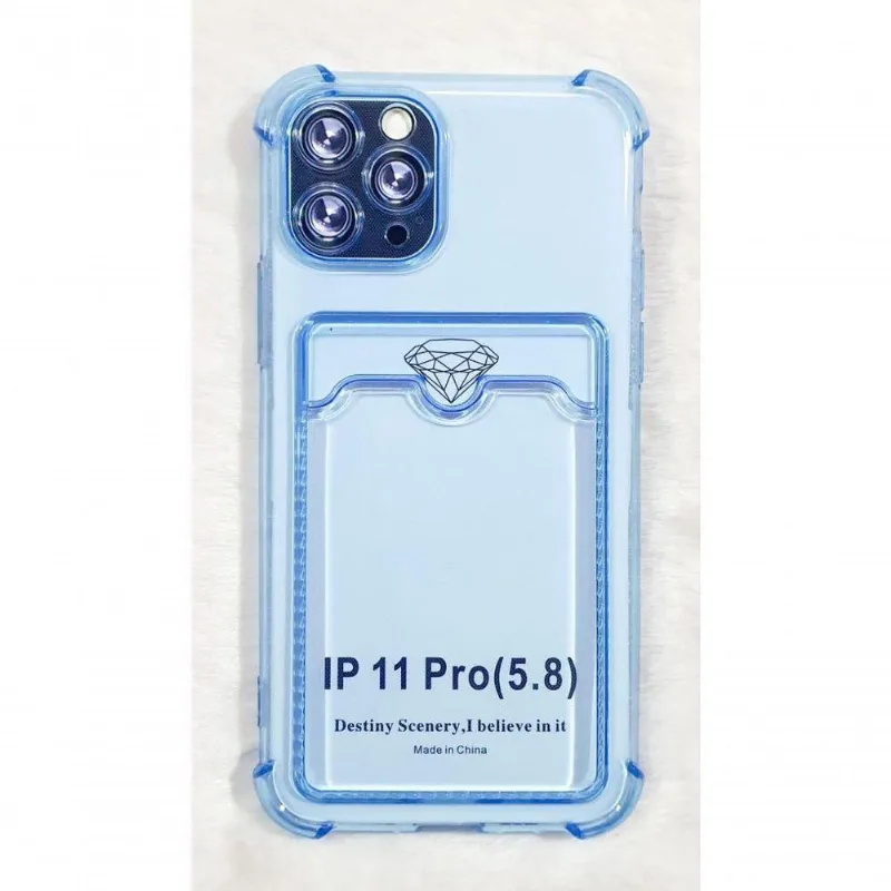 Capinha Iphone 11 Pro 5.8 Translucida Cores Azul Marinho - DELUZZ