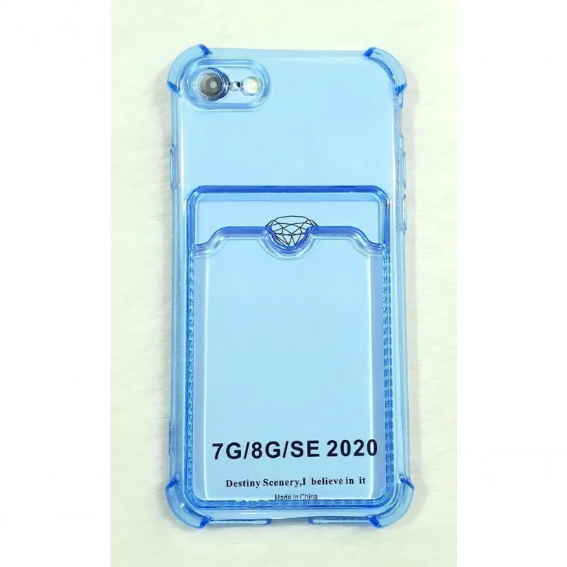 Capinha Iphone 7, 8, Se 2020 4.7 Translucida Azul Marinho, - DELUZZ