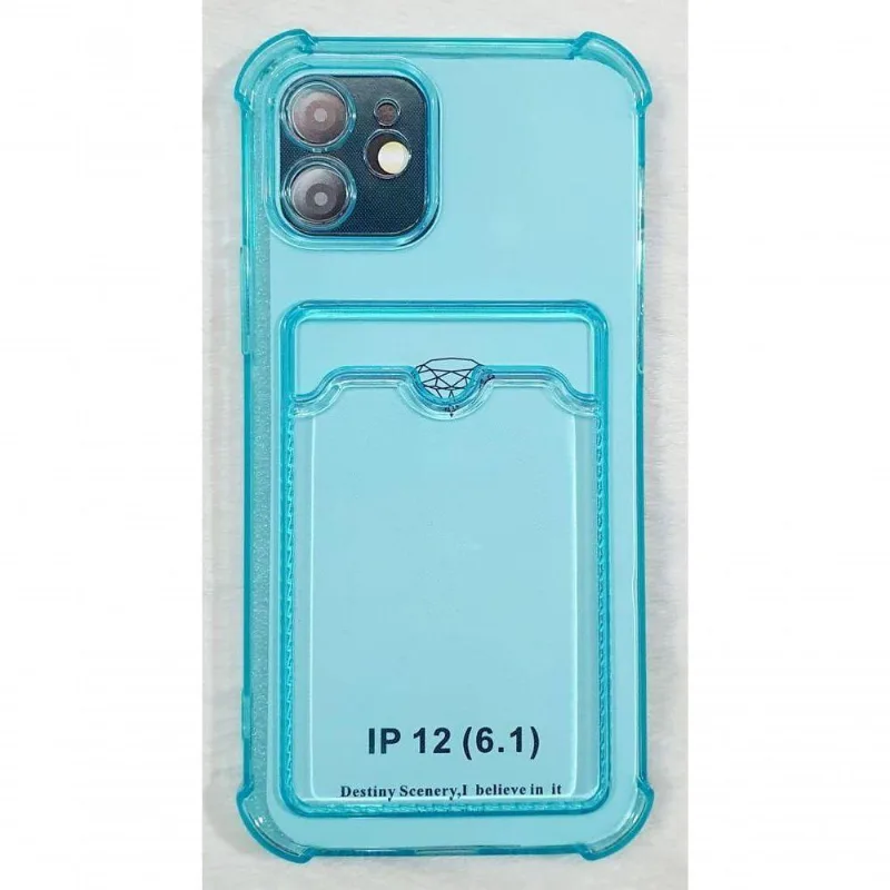 Capinha Iphone 12 6.1 Translucida Cor Azul Bebê - DELUZZ