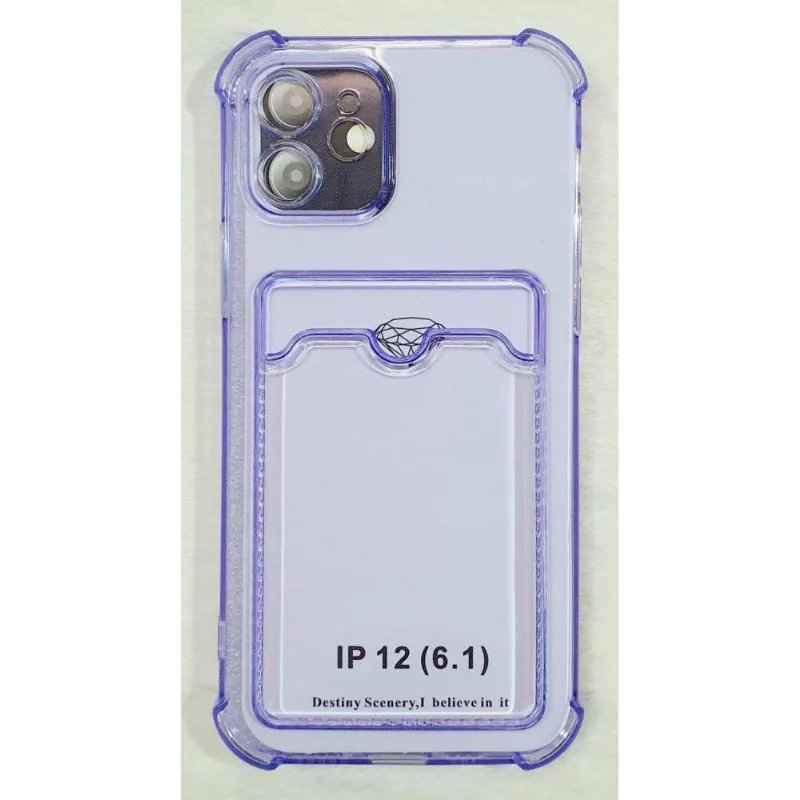 Capinha Iphone 12 6.1 Translucida Cor Roxo