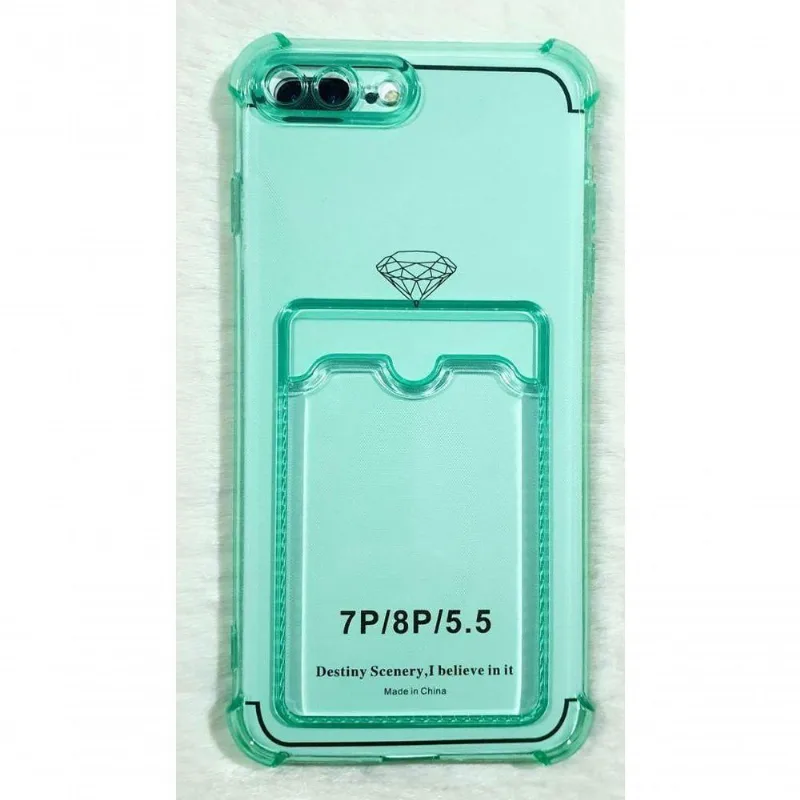 Capinha Iphone 7 Plus/8 Plus 5.5 Translucida Cor Verde