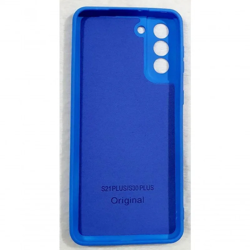 Capinha Silicone Com Samsung S21 Plus 6.7 Azul - DELUZZ