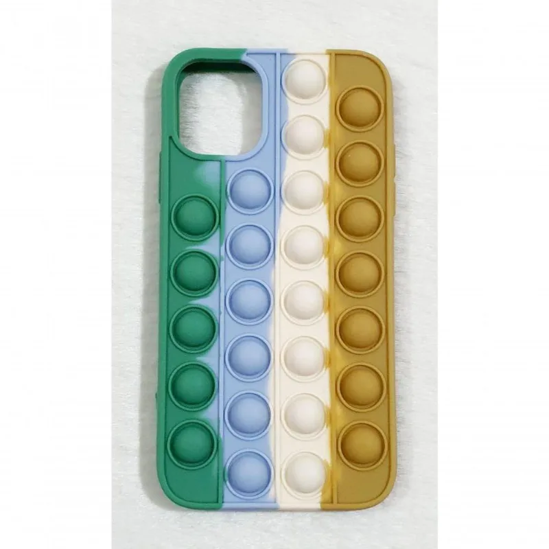 Capa Case Capinha Silicone Bolha Iphone 11 6.1 Anti Stress Pop It Cor Cor 3 - DELUZZ