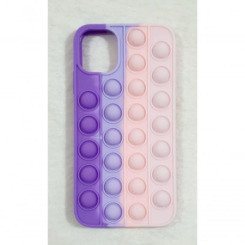 Capa Case Capinha Silicone Bolha Iphone 11 6.1 Anti Stress Pop It Cor Cor 4 - DELUZZ