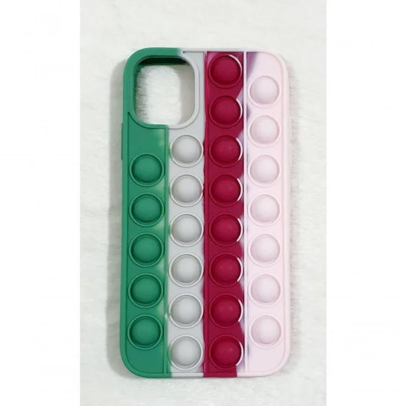 Capa Case Capinha Silicone Bolha Iphone 11 6.1 Anti Stress Pop It Cor Cor 6 - DELUZZ