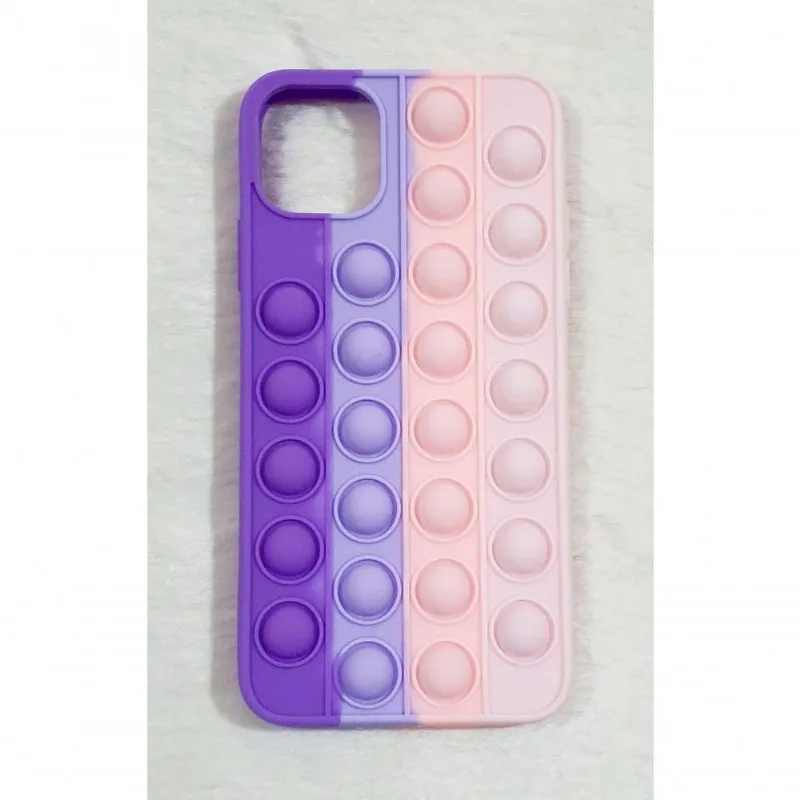 Capa Case Capinha Silicone Bolha Iphone 11 Pro Max 6.5 Anti Stress Pop It Cor Cor 4 - DELUZZ