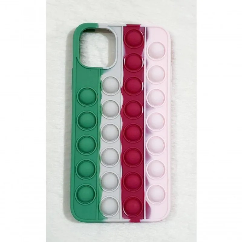 Capa Case Capinha Silicone Bolha Iphone 11 Pro Max 6.5 Anti Stress Pop It Cor Cor 6 - DELUZZ