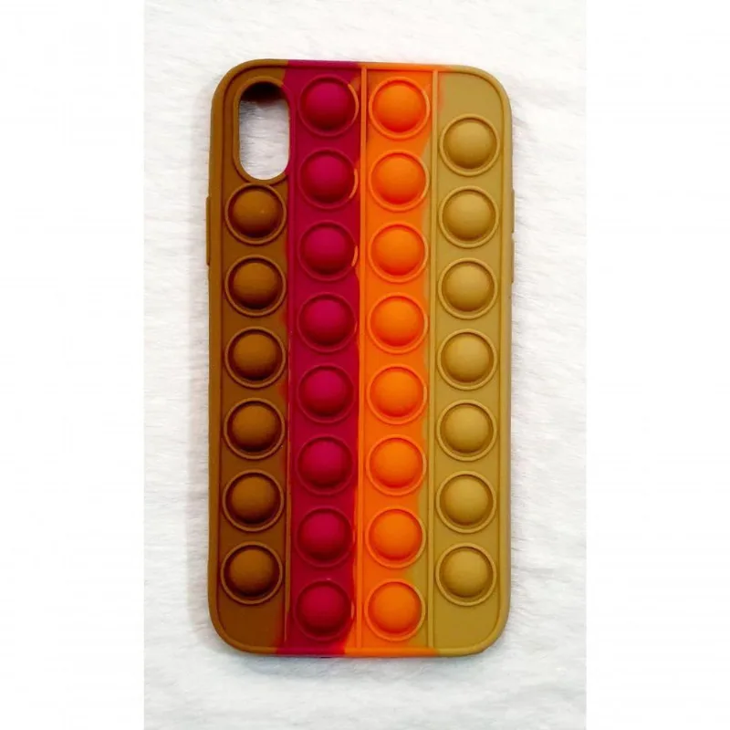 Capa Case Capinha Silicone Bolha Iphone Xr 6.1 Anti Stress Pop It Cor Cor 5 - DELUZZ