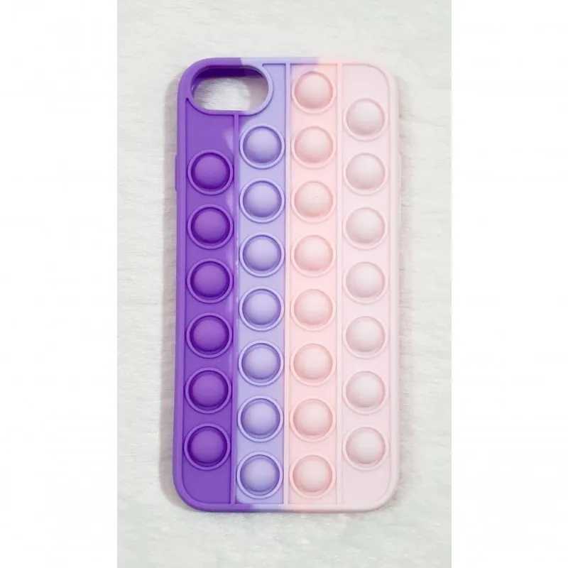 Capa Case Capinha Silicone Bolha Iphone 7 4.7 Anti Stress Pop It Cor Cor 4 - DELUZZ