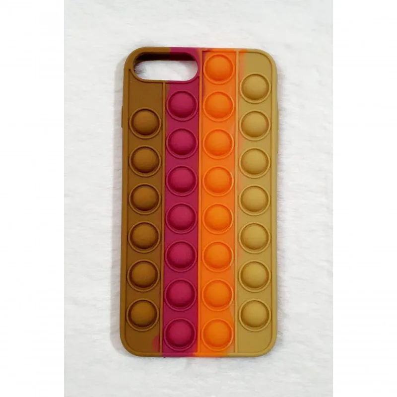 Capa Case Capinha Silicone Bolha Iphone 7 Plus 5.5 Anti Stress Pop It Cor Cor 5 - DELUZZ