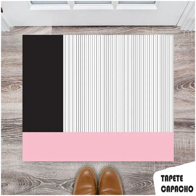 Tapete Capacho Personalizado Linhas Tricolor - DELUZZ