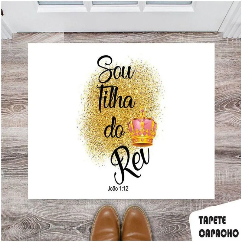 Tapete Capacho Personalizado Sou Filha Do Rei - DELUZZ
