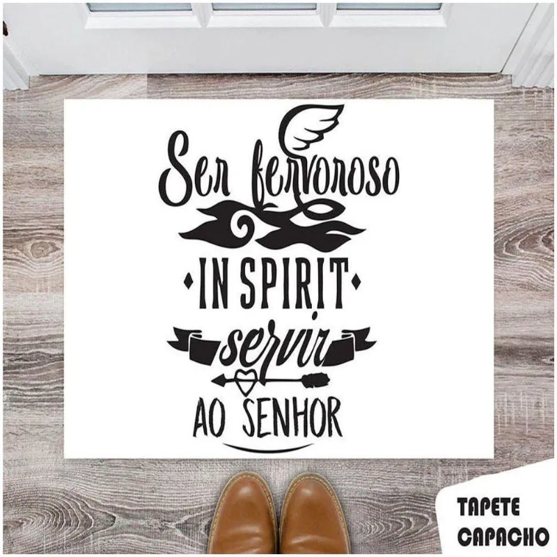 Tapete Capacho Personalizado Servir Ao Senhor - DELUZZ