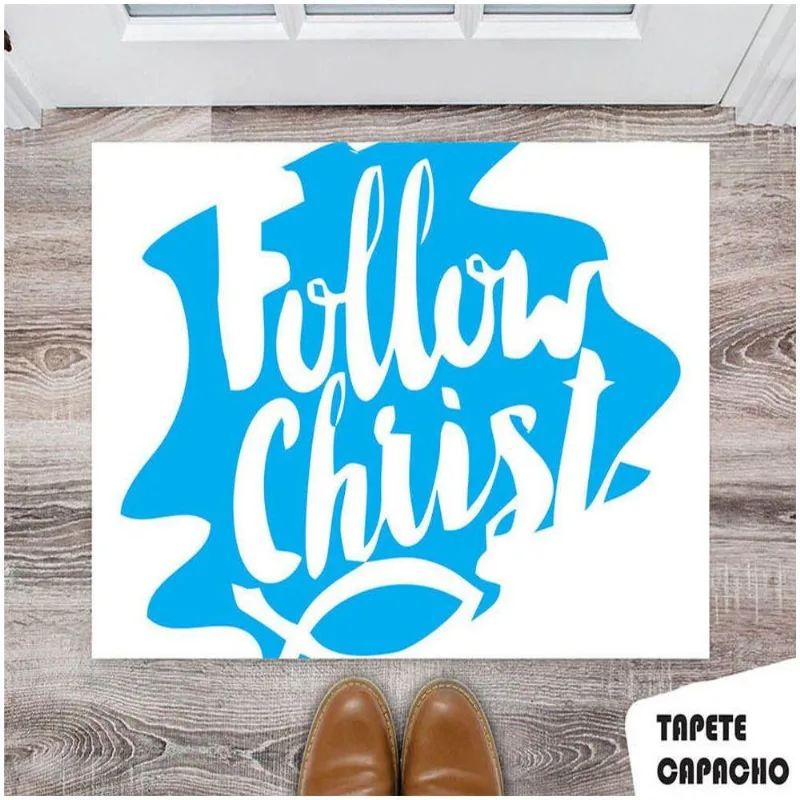 Tapete Capacho Personalizado Seguindo Cristo - DELUZZ