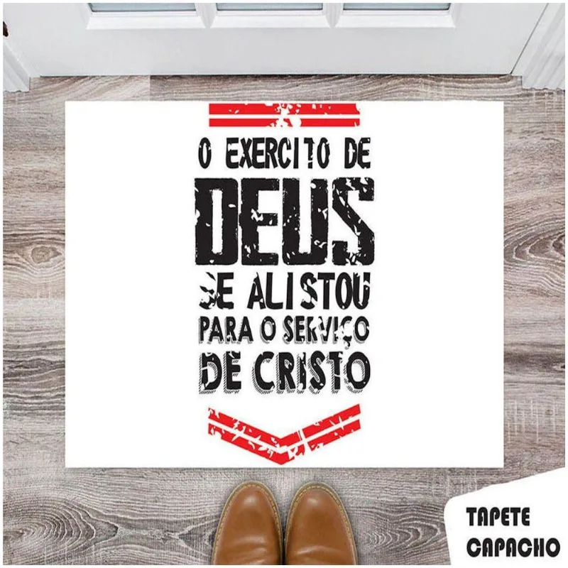 Tapete Capacho Personalizado O Exército De Deus - DELUZZ