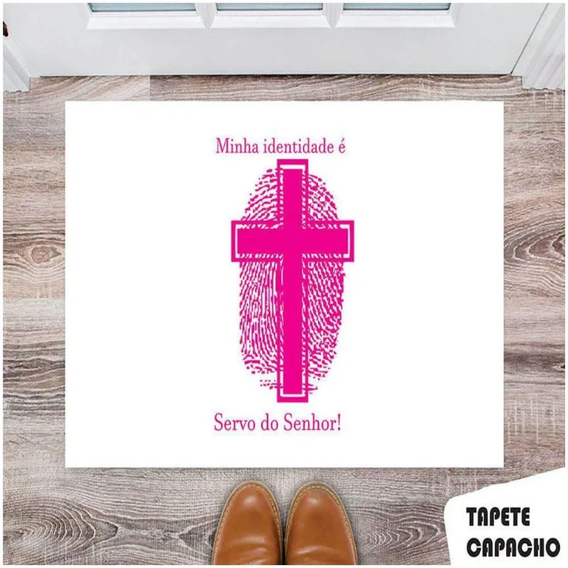 Tapete Capacho Personalizado Jesus Mnha Identidade é Serva Do Senhor - DELUZZ