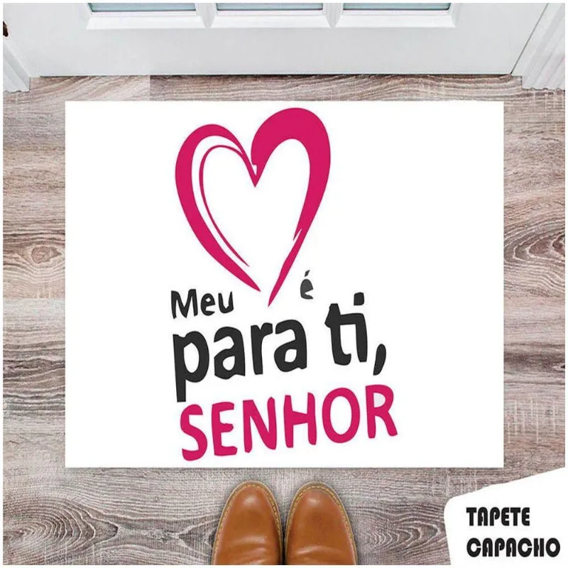 Tapete Capacho Personalizado Jesus Meu Coração é Para Ti Senhor - DELUZZ