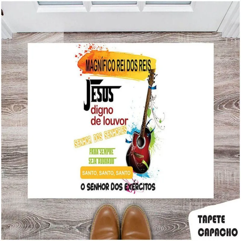 Tapete Capacho Personalizado Jesus Magniffico Dos Reis - DELUZZ