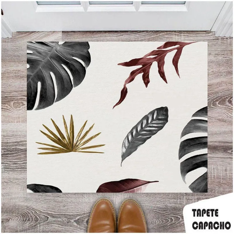 Tapete Capacho Personalizado Folhas Inverno - DELUZZ