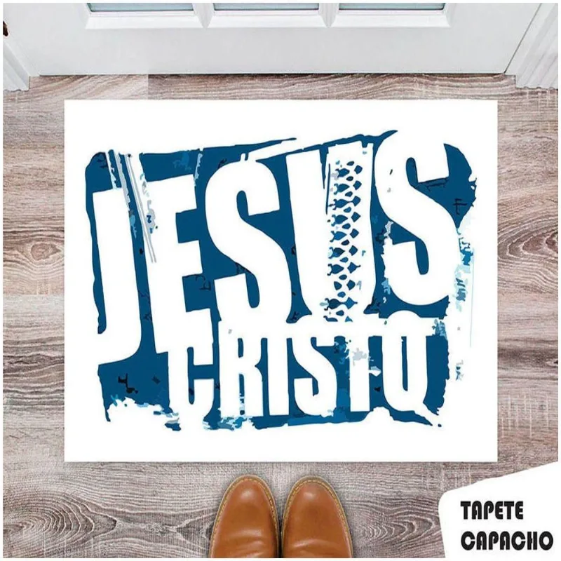 Tapete Capacho Personalizado Jesus Cristo - DELUZZ
