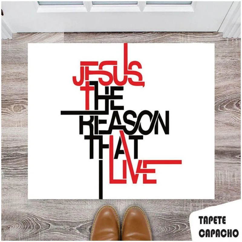 Tapete Capacho Personalizado Jesus Apenas O Motivo Para Viver - DELUZZ