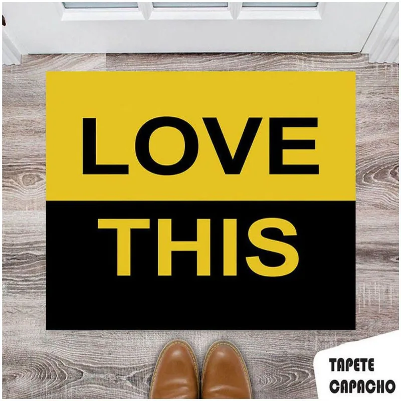Tapete Capacho Personalizado Love This - DELUZZ