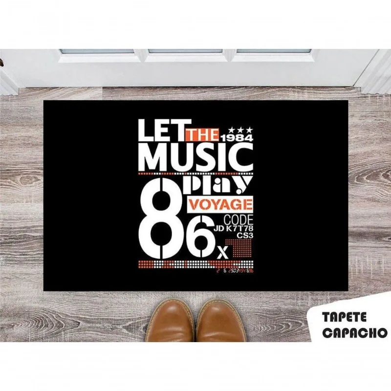 Tapete Capacho Personalizado Let The Music - DELUZZ