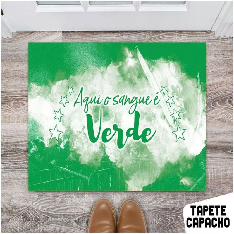 Tapete Capacho Personalizado Futebol Clubes Sangue Verde - DELUZZ