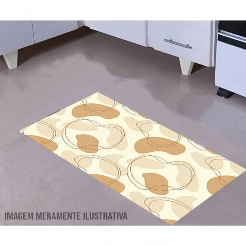 Tapete Para Cozinha Bege 60x40cm - DELUZZ