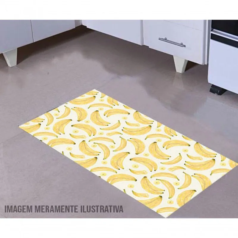 Tapete Para Cozinha Cachos De Banana 60x40cm - DELUZZ