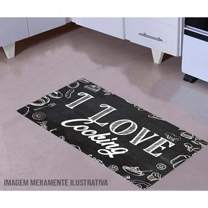 Tapete Para Cozinhalove Cooking 60X40Cm - DELUZZ