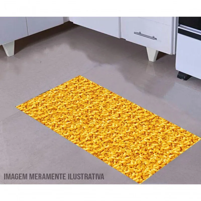 Tapete Para Cozinha Macarrão Com Queijo 60X40Cm - DELUZZ